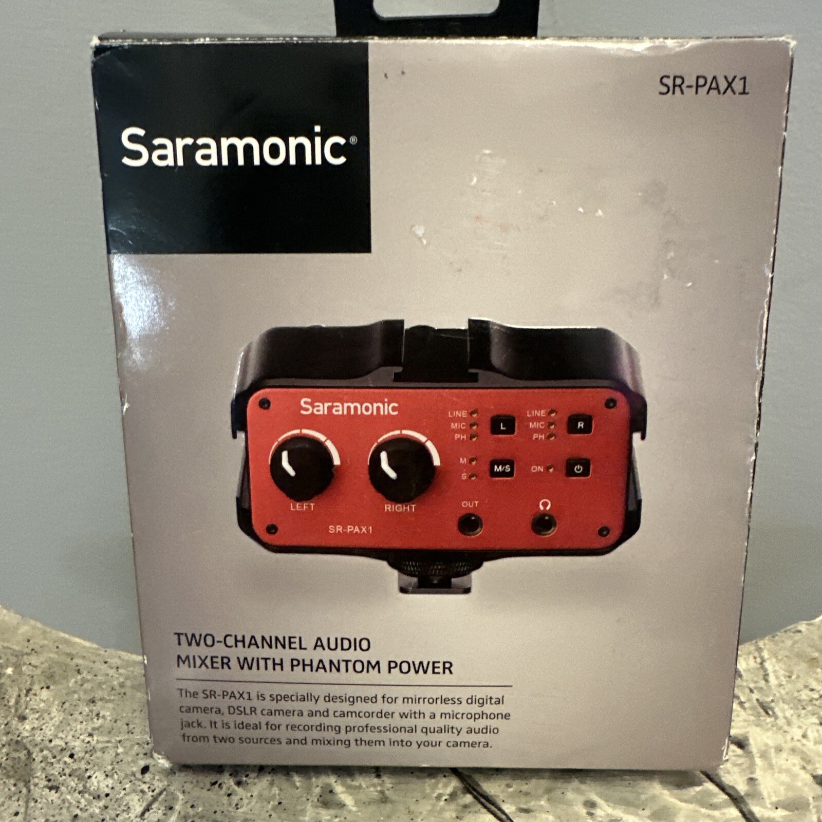 Saramonic SR-PAX1 2-Ch On-Camera XLR, 1/4" & 3.5mm Mixer w/ Headphone Out