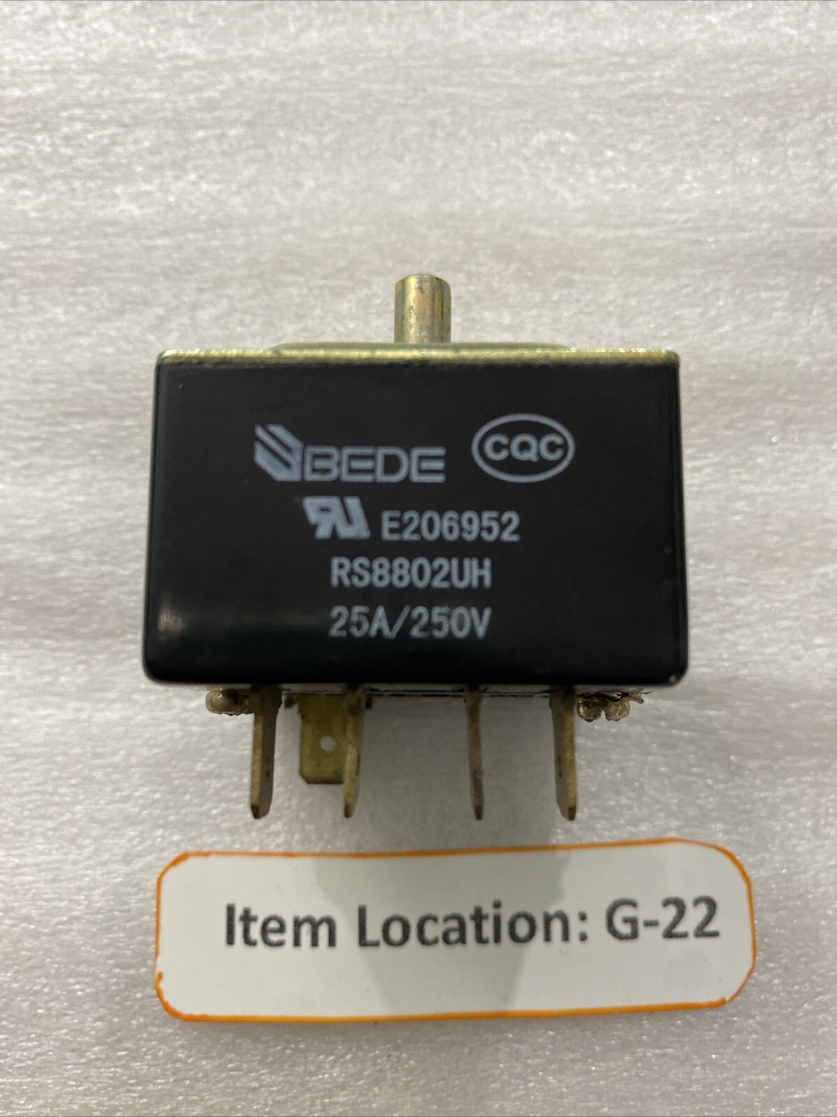 Air Conditioner Model: SAC5206 Control Switch BEDE E206952 RS8802UH 25A