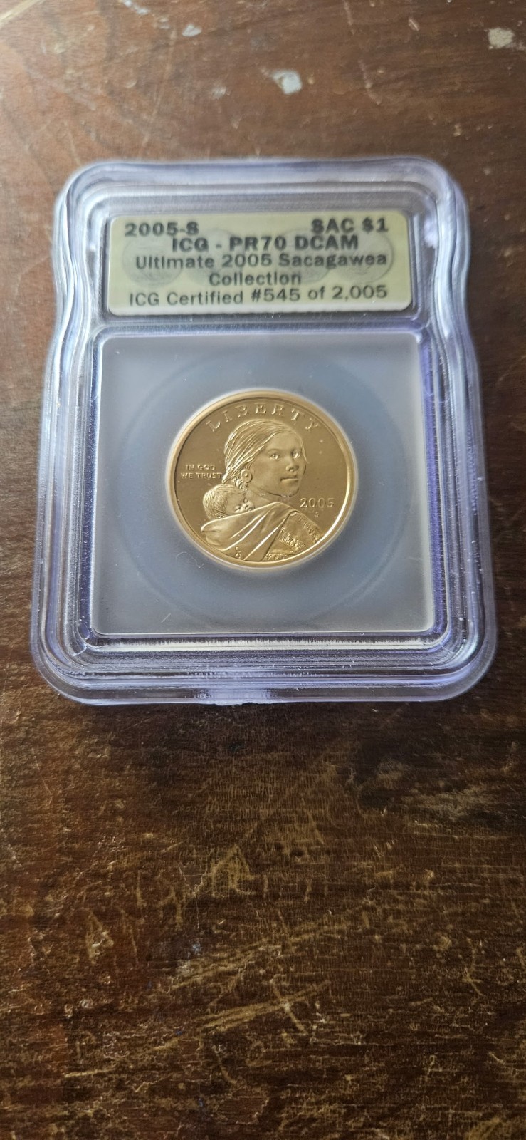 2005-S Sacagawea Native American$1 ICG PR70 DCAM Proof San Francisco