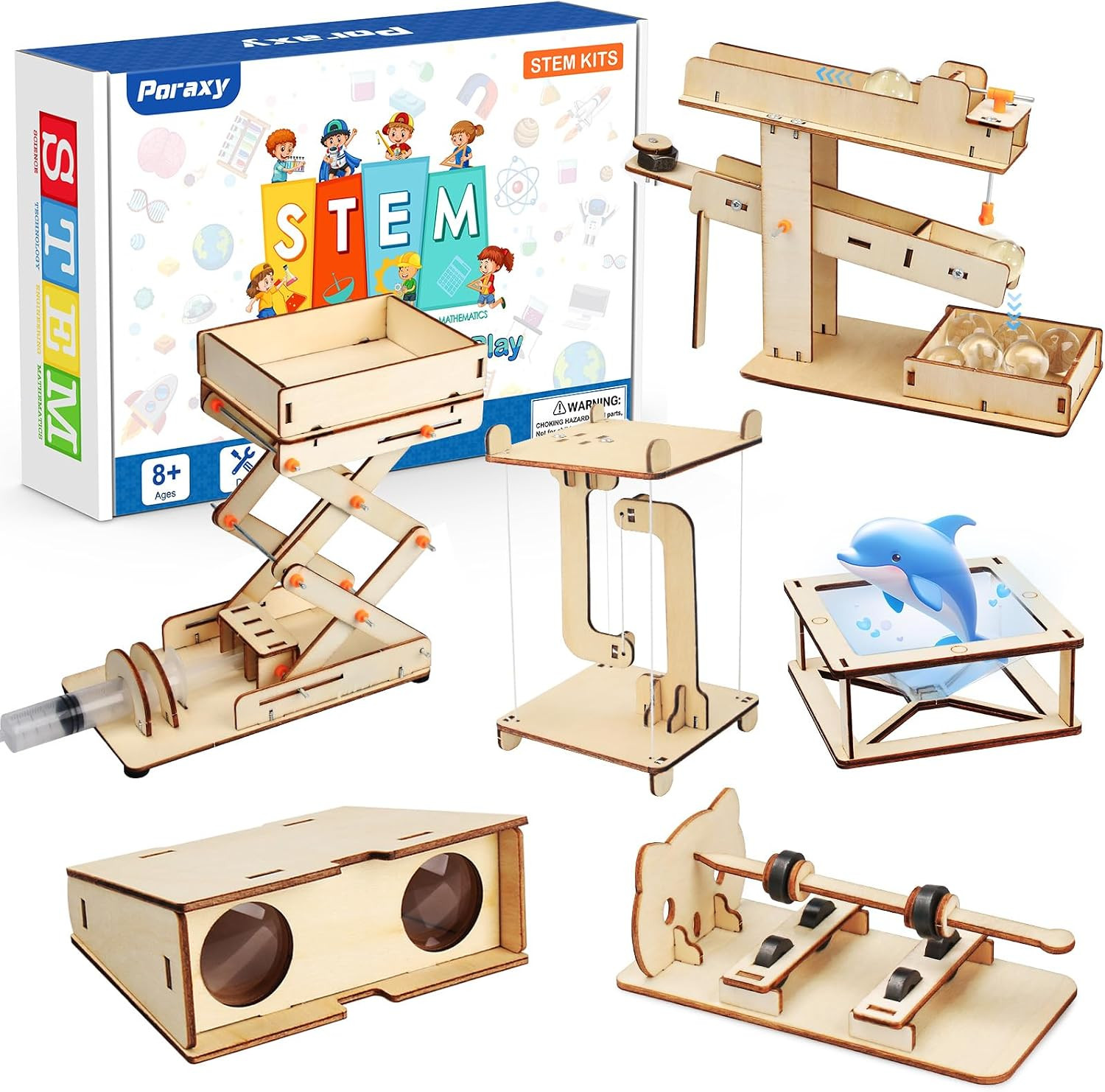 6 in 1 STEM Kits for Kids Age 8-10, Science Building Educational Experiment Proj