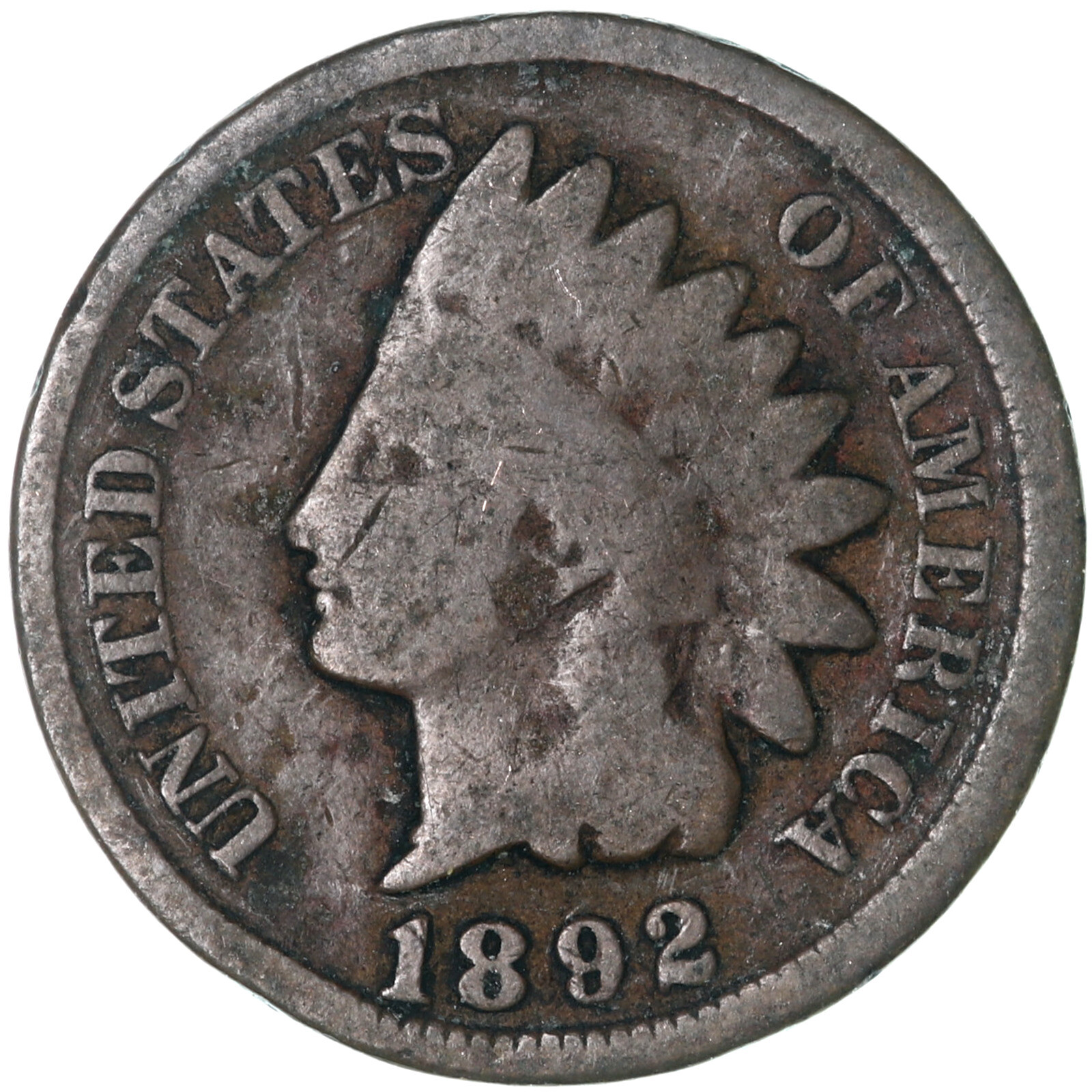 1892 (P) Indian Head Cent Good Penny GD