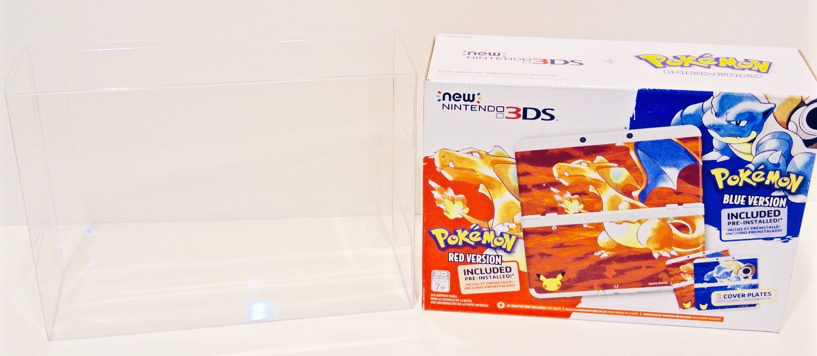 1PC Box Protector For POKEMON NINTENDO 3DS 20th ANNIVERSARY Clear Display Case
