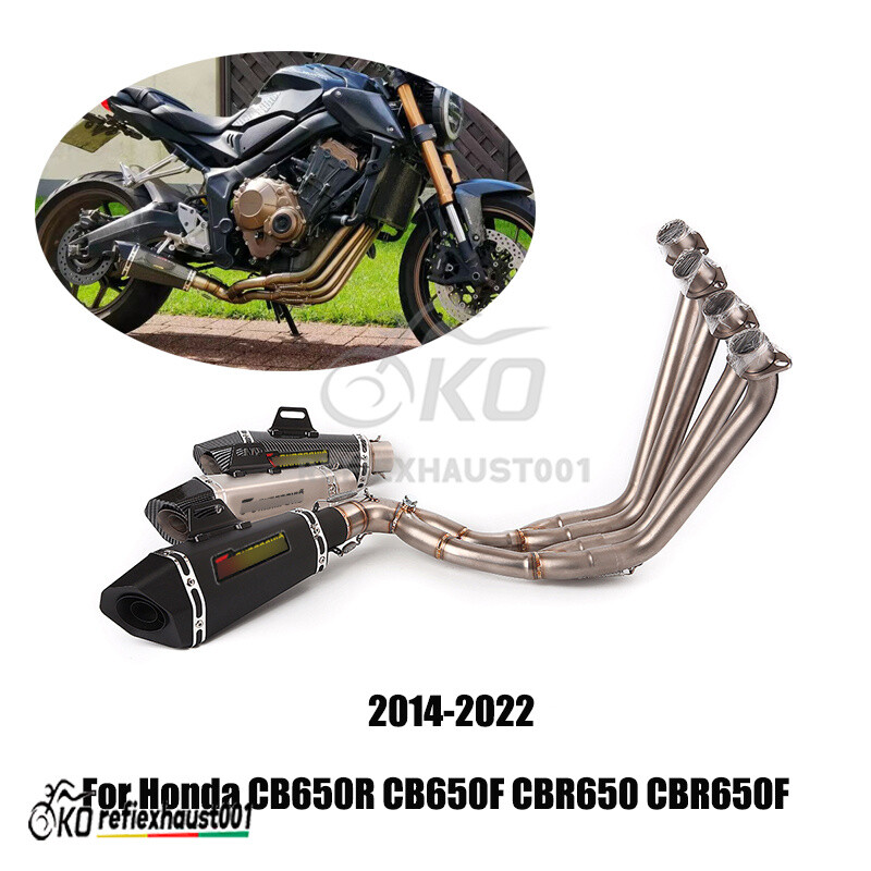 51mm Exhaust Tip Slip On Header Link Pipe For Honda CB650F CB650R CBR650 CBR650F