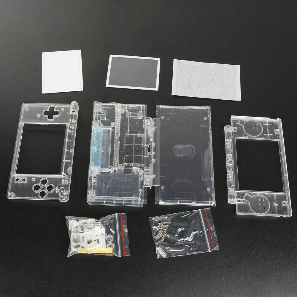 Full Replacement Nintendo DS Lite Housing Shell Screen Lens BlackGreenClearGold