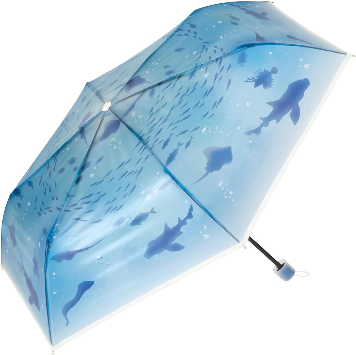 Folding vinyl umbrella Enoshima Aquarium collaboration Wpc. umbrella Light blue