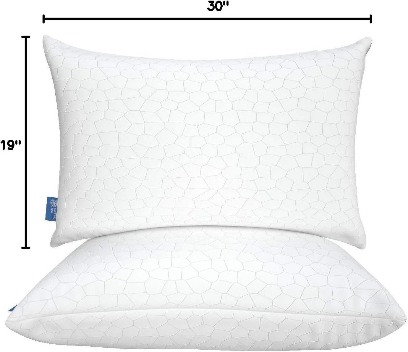 2PC Cooling Pillow Sleeping Memory Foam Bed Queen Pillows Adjustable Firm Pillow