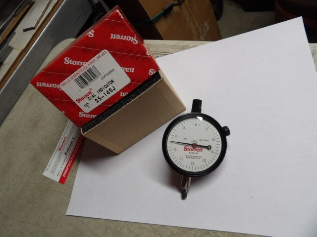 STARRETT #25-145J Dial Indicator - .001" Graduation  .125" Range  New in Box