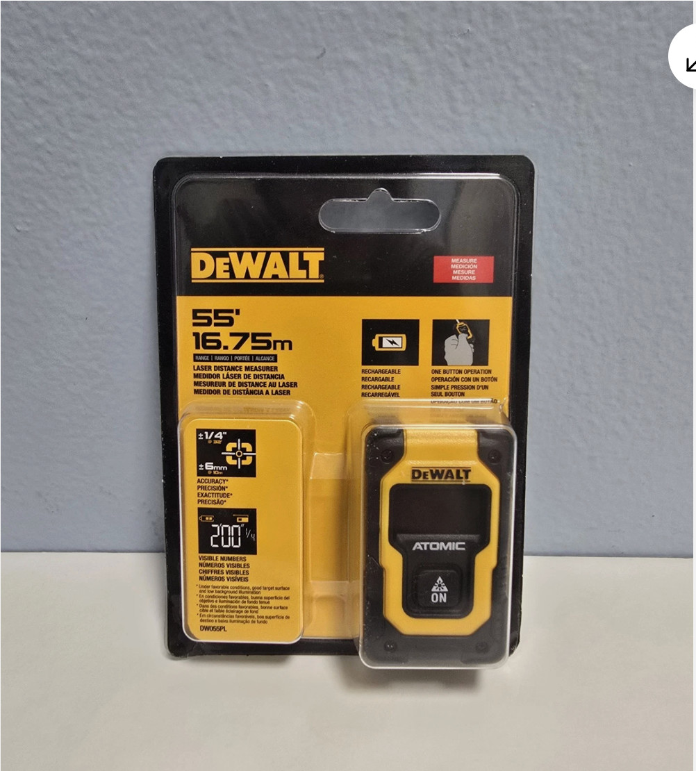 DeWalt ATOMIC Compact Series 55' Laser Distance Measurer (BRAND NEW)