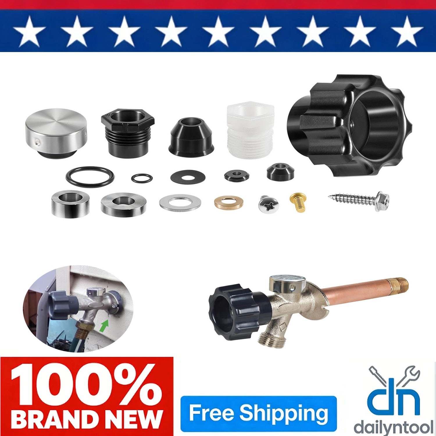 630-8500 Wall Hydrant Complete Service Kit For Prier Outdoor Faucet Repair Set