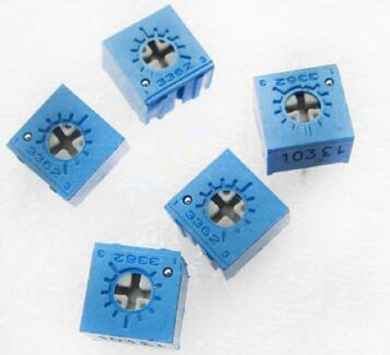 10 pcs 3362P 20K 203 Potentiometer Adjustable Resistance Multiturn Trimmer