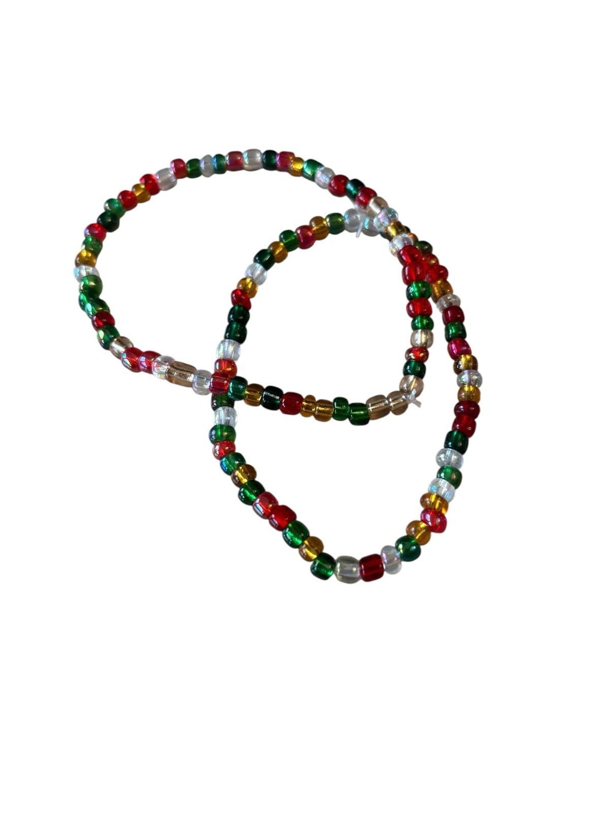 Handmade Beaded Stretch Bracelets Holiday Mix 0230