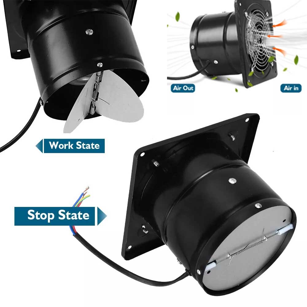 4 inch Exhaust Fan Wall Mounted Vent Fans Ventilation Blower for Bathroom Window