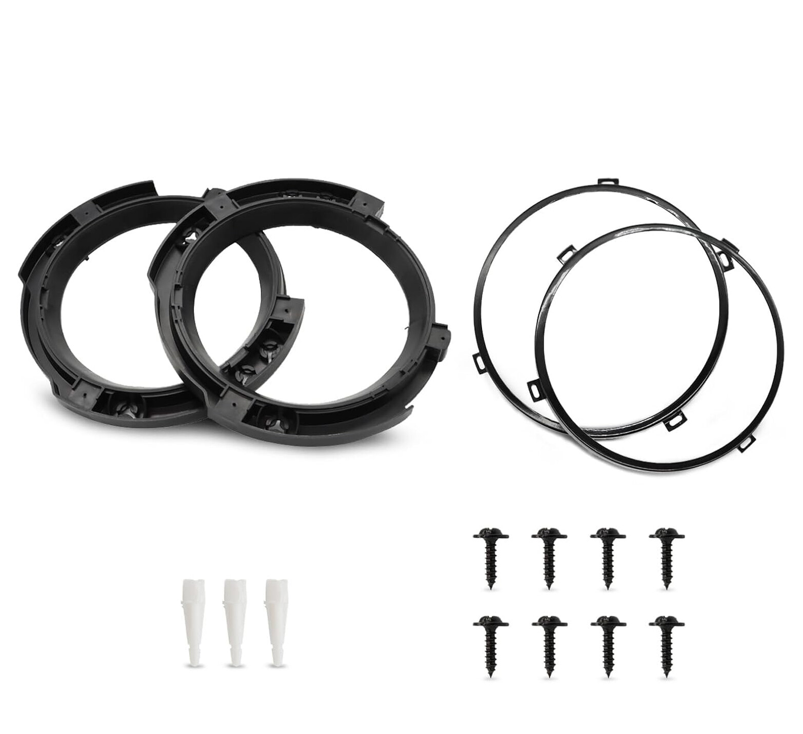 7" Headlight Mount Bracket Ring Replacement Set For 2007-2018 Jeep Wrangler JK