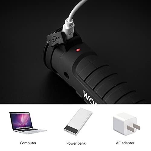 2 Pack LED COB Work Light USB Rechargeable with Magnetic Base for Workshop