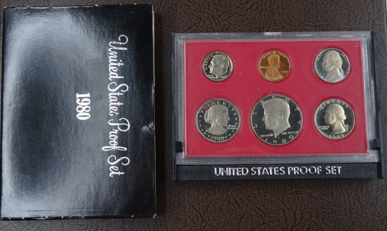 1980-S US Mint Proof Set 6 Coin Set OGP Original Government Packaging