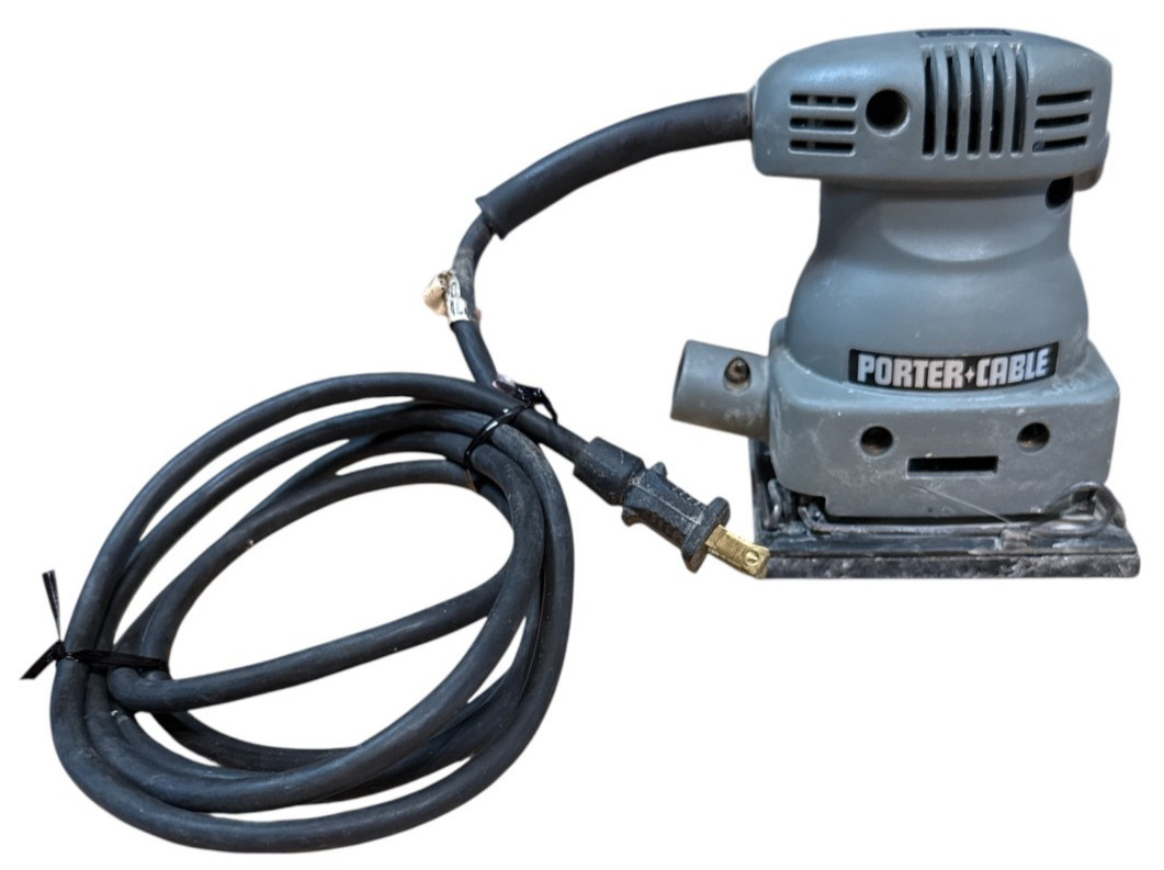 PORTER CABLE #340 1/4 SHEET PALM SANDER, 2.0A, 14,000 0PM (No Dust Collector)