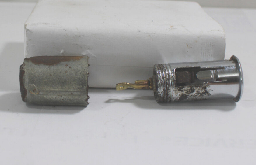 1955 DODGE CORONET CIGARETTE CHROME LIGHTER ASSEMBLY KNOB & BEZEL