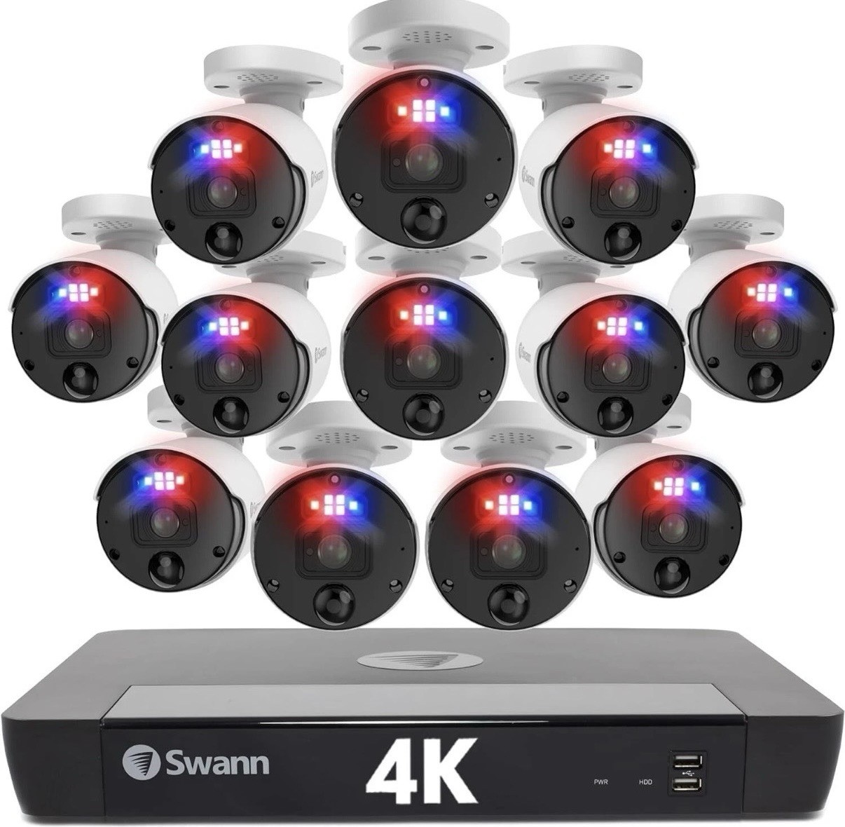 Swann SONVK-1689812-US 12 Camera 16CH 4K NVR Security System Open Box Sealed