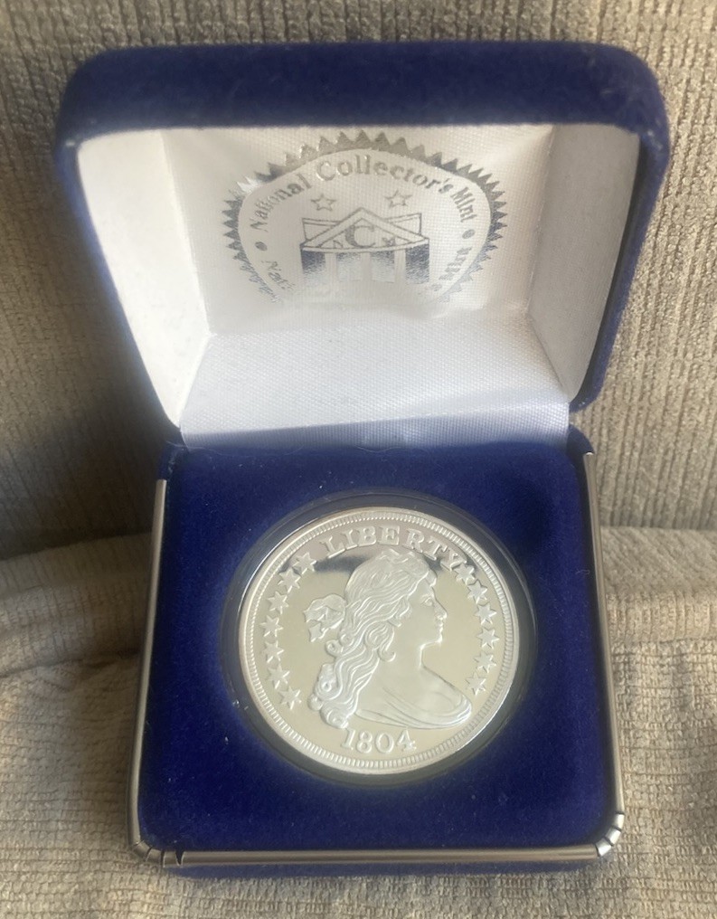 National Collector’s Mint 1804 Liberty Dollar Coin Commemorative Copy w/Box