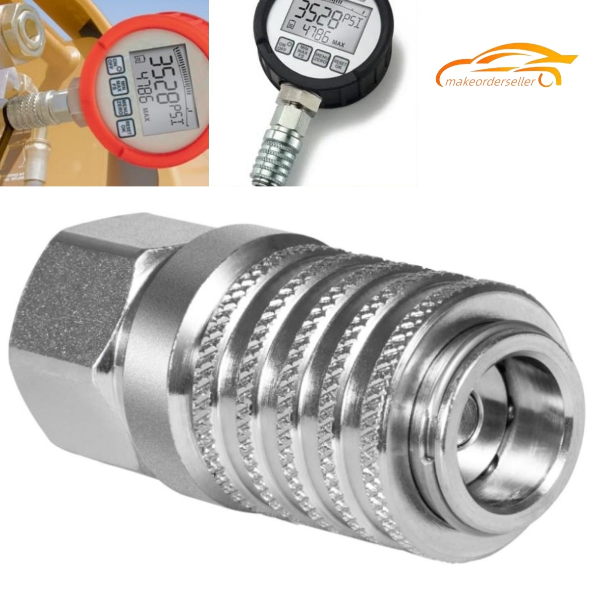 PD242 Series PD Steel Test Port Diagnostic Equipment Quick Coupler Female 1/8"