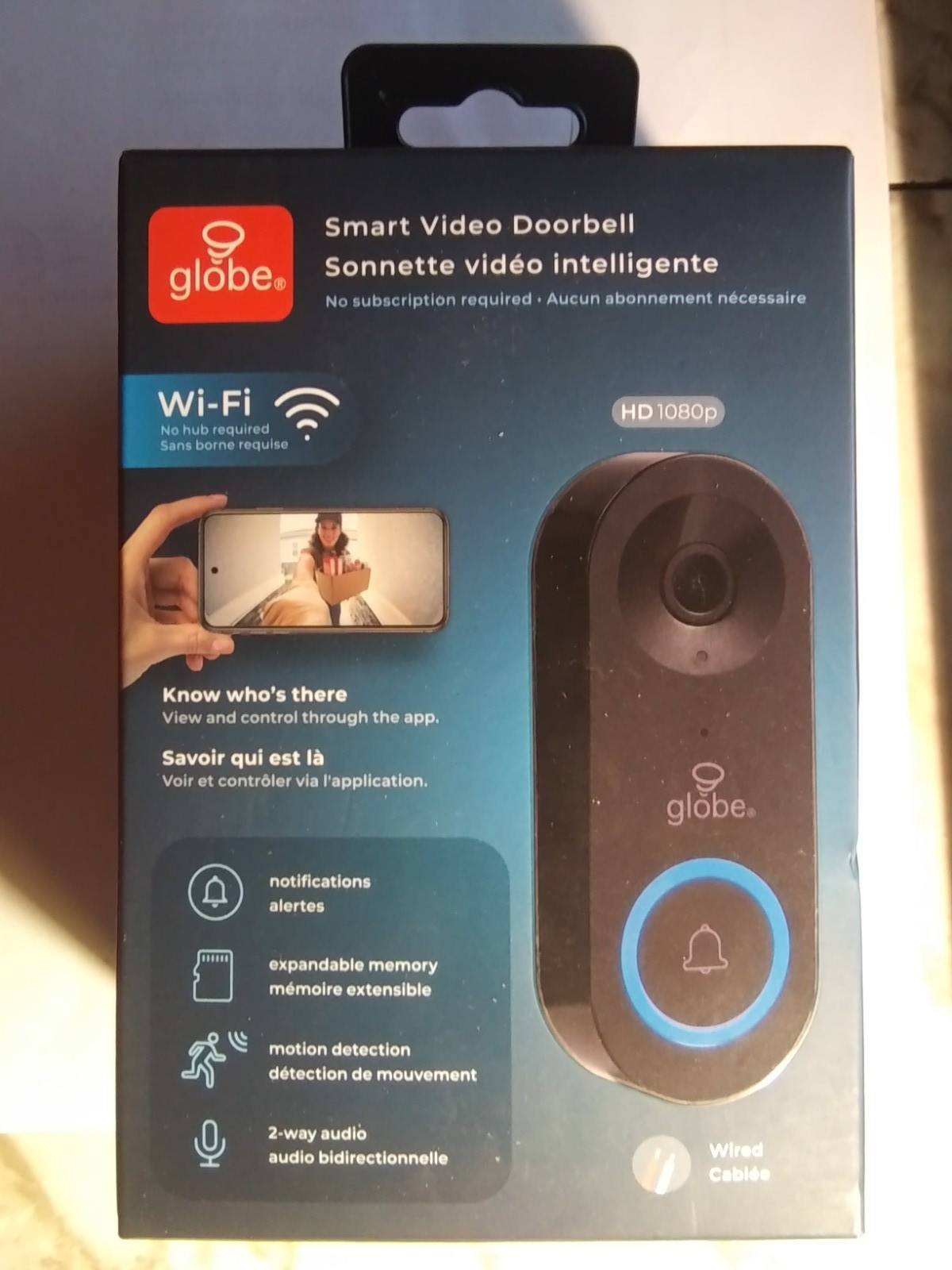 Wi-Fi Smart Video Doorbell Hardwired HD1080p WIRED CABLE