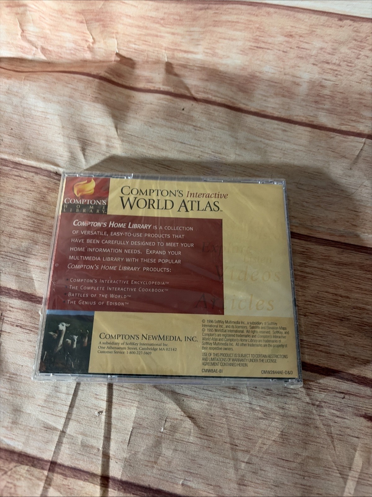 Comptons Interactive World Atlas PC CD-ROM 1997 Edition Software Brand New