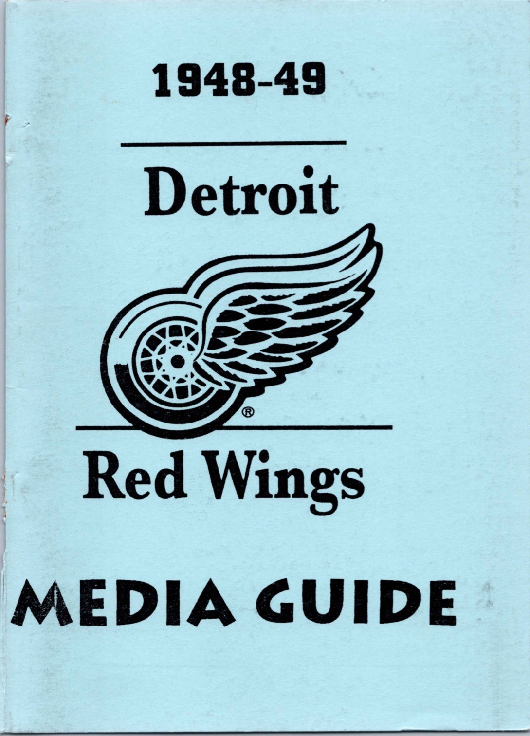 1948-1949 Detroit Red Wings Media Guide - 50-page NHL Hockey Booklet Reprint