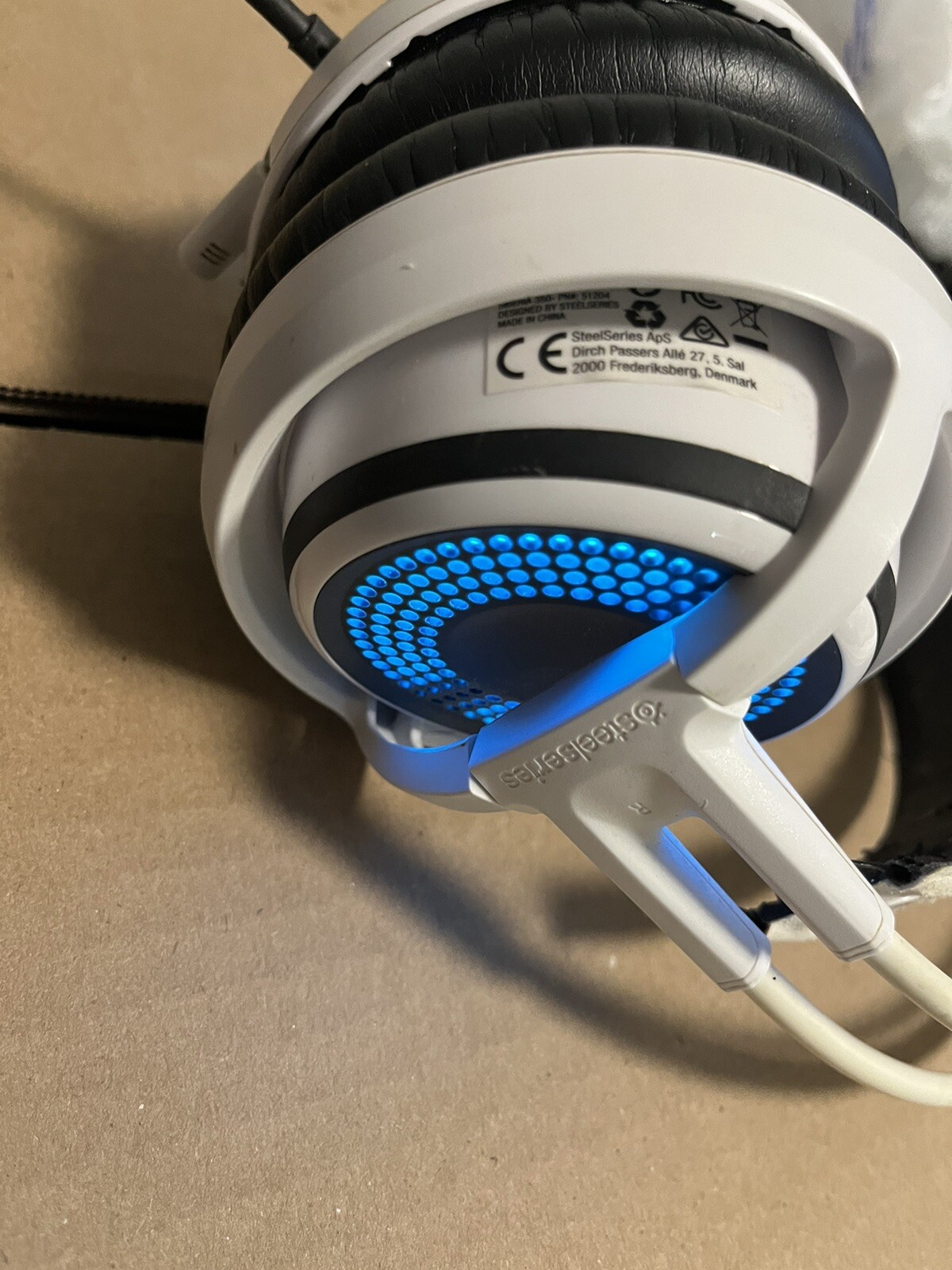 Steelseries Siberia 350 wired Headphones White Tested Works