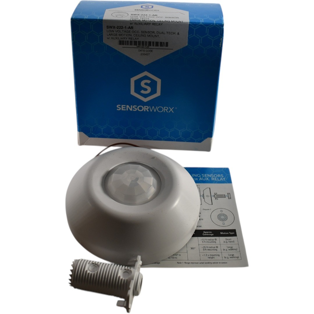 NEW SensorWorx SWX-222-1-AR Ceiling Occupancy Sensor SWX-222-1 Low Voltage