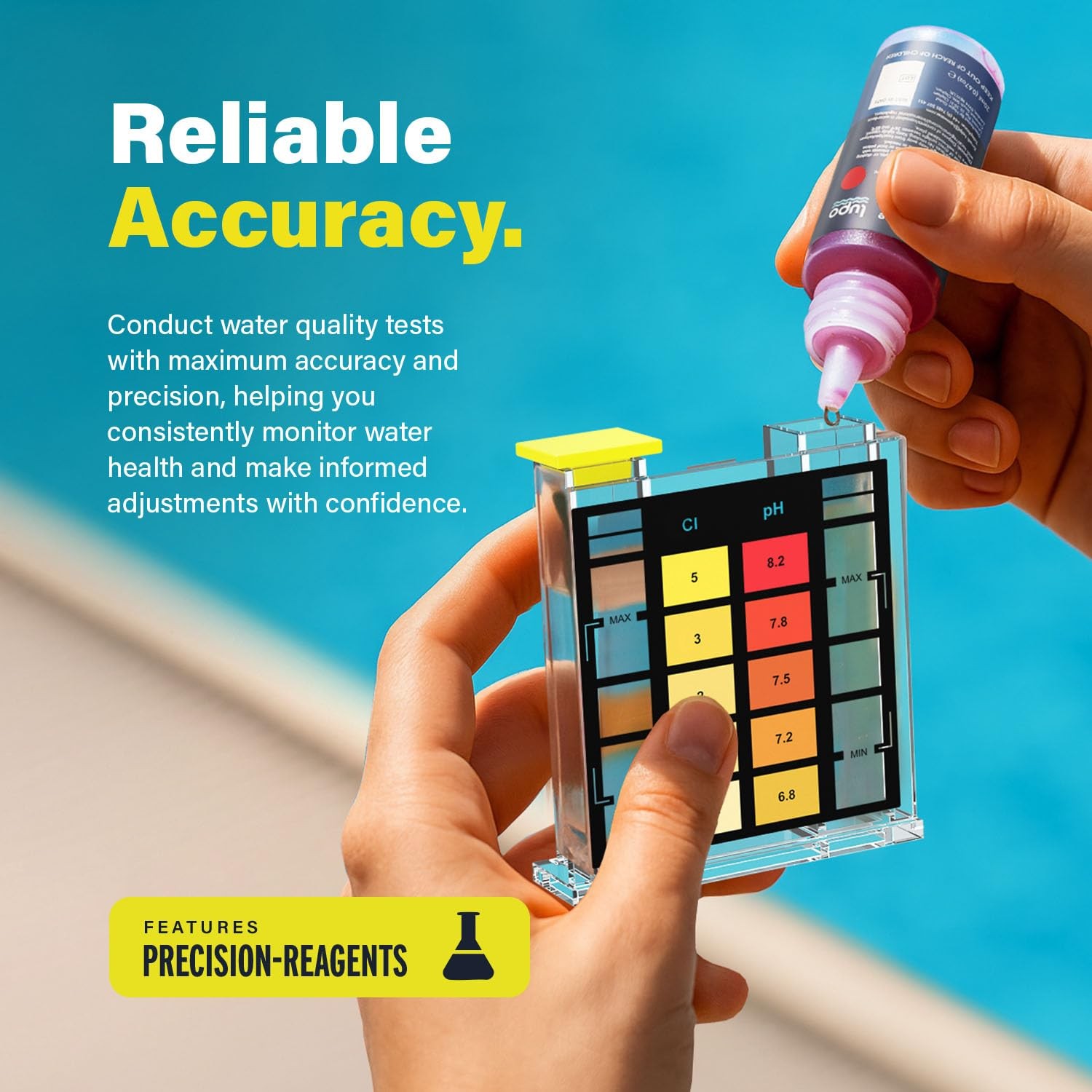 Lupo 2-in-1 Pool Test Kit Replacement Reagents | Refill Solutions