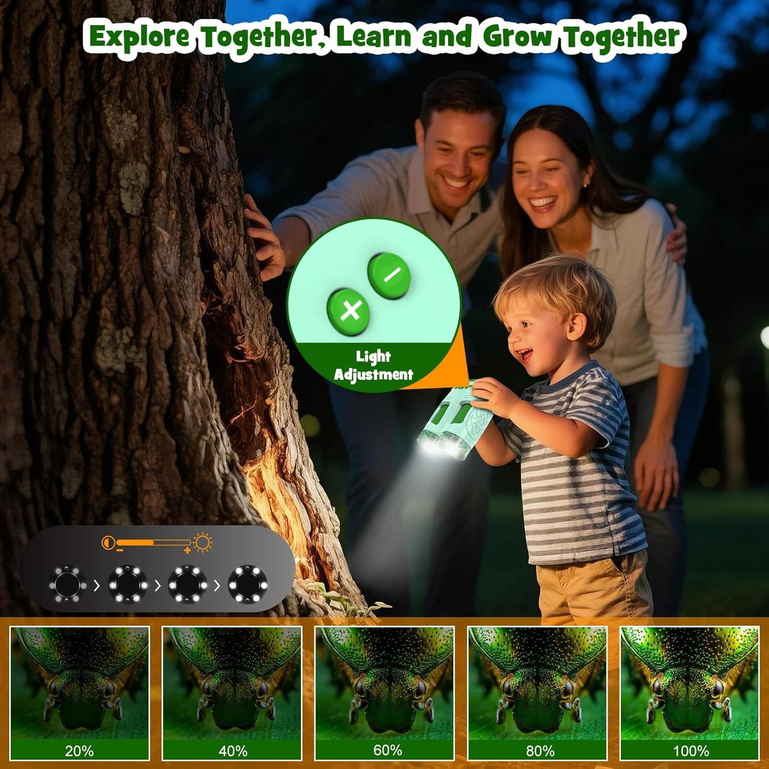1000X Handheld Microscope for Kids, Temodu 4K 2.0" Screen Educational Science Ki
