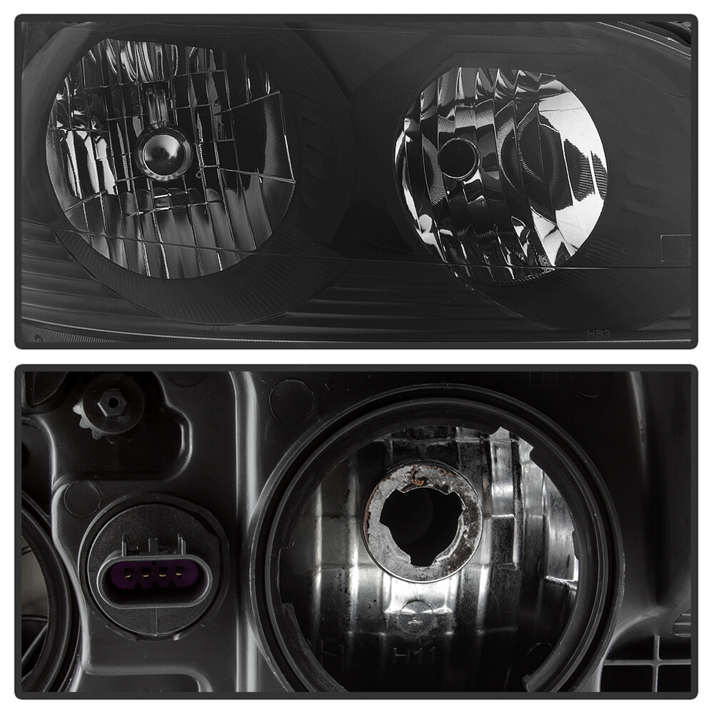 2009-2012 Chevy Traverse LS/LT Black Headlights Headlamps Replacement Left+Right