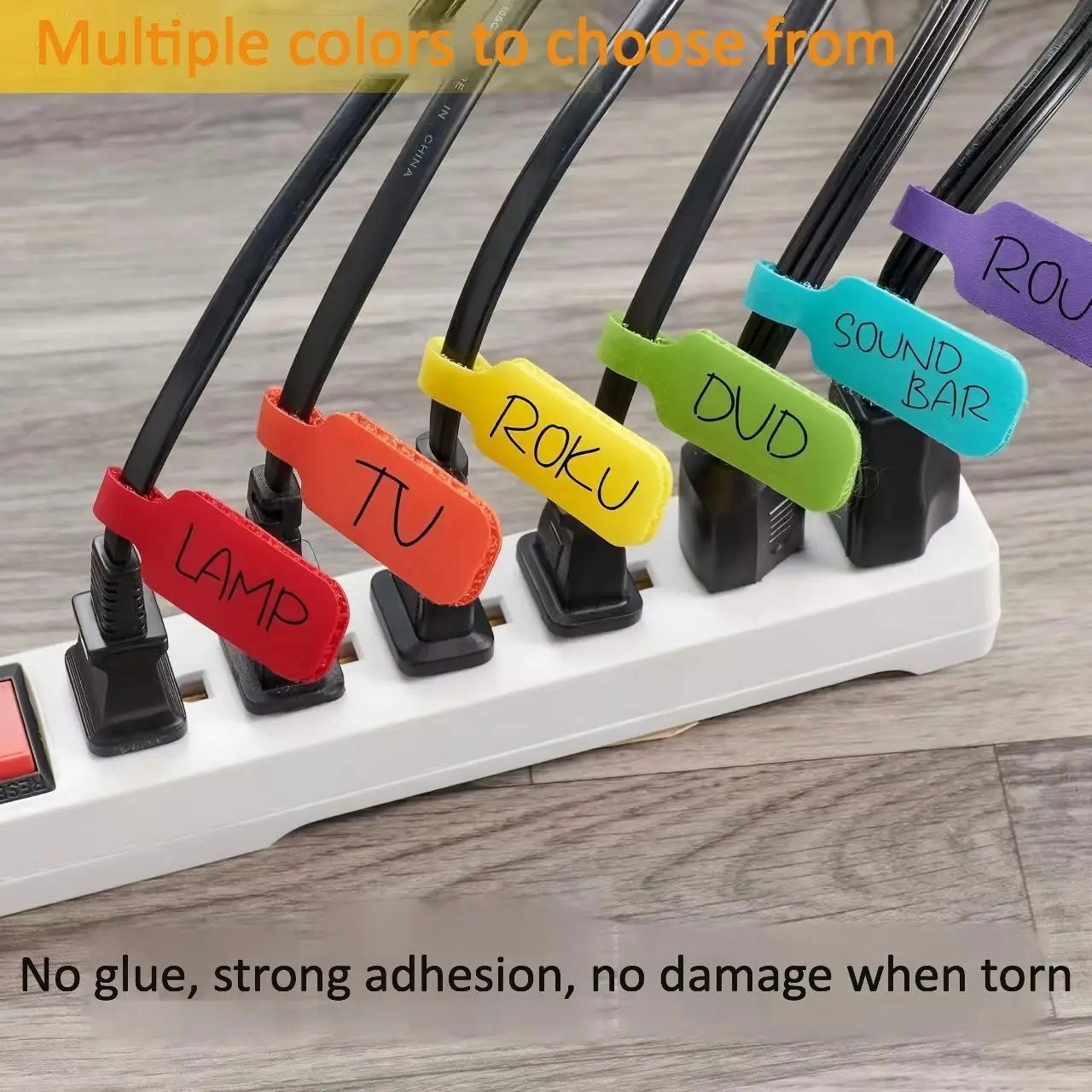 25pcs Wire Markers - Writable Cable Labels with Hook, Loop for Easy Organization