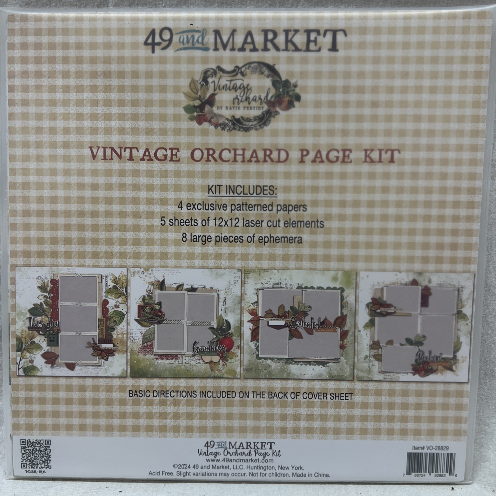 49 & Market NIP Page Kit Vintage Orchard Page Kit Katie Pertiet Scrapbooking
