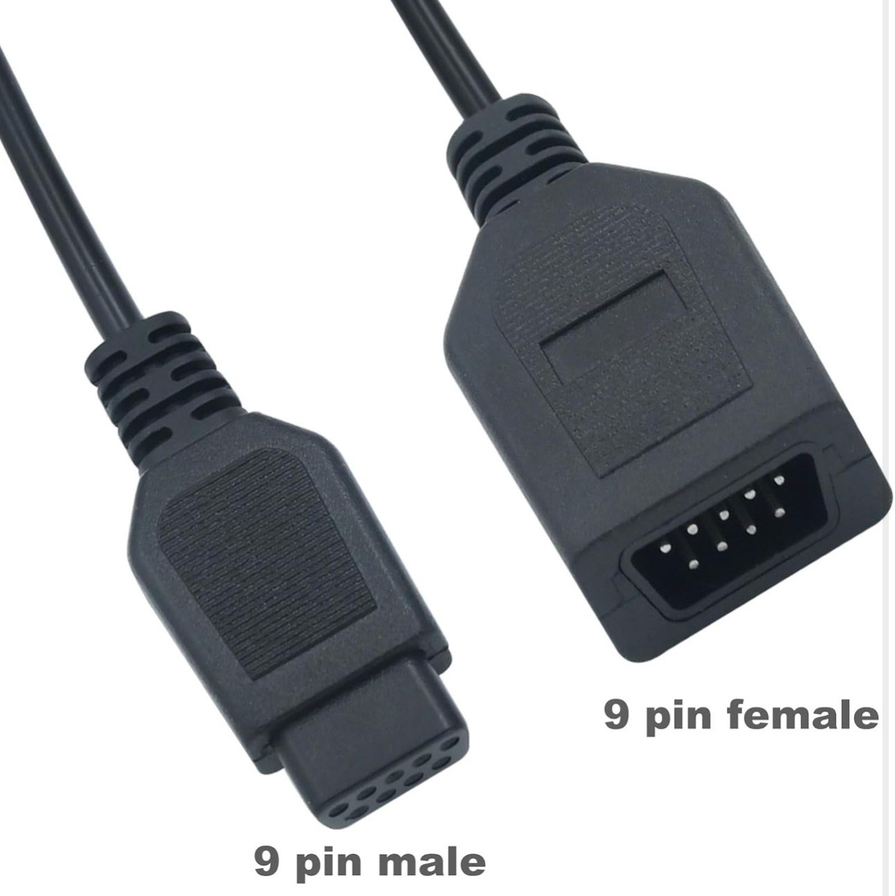 9-Pin Controller Extension Cable for Retro Game Consoles, 5.8FT, 2-Pack