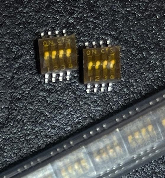 CTS 218-4LPST Switch Slide DIP SPST 0.025A 24V  Qty.3