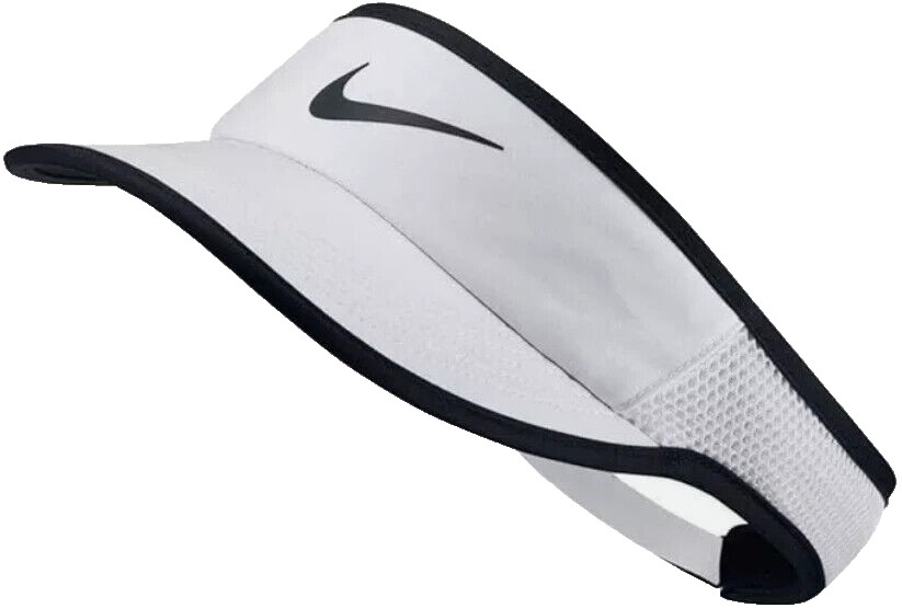 NEW NIKE [S/M] Adult ACE Pickleball/Golf/Tennis Visor-White/Black FV5586-100
