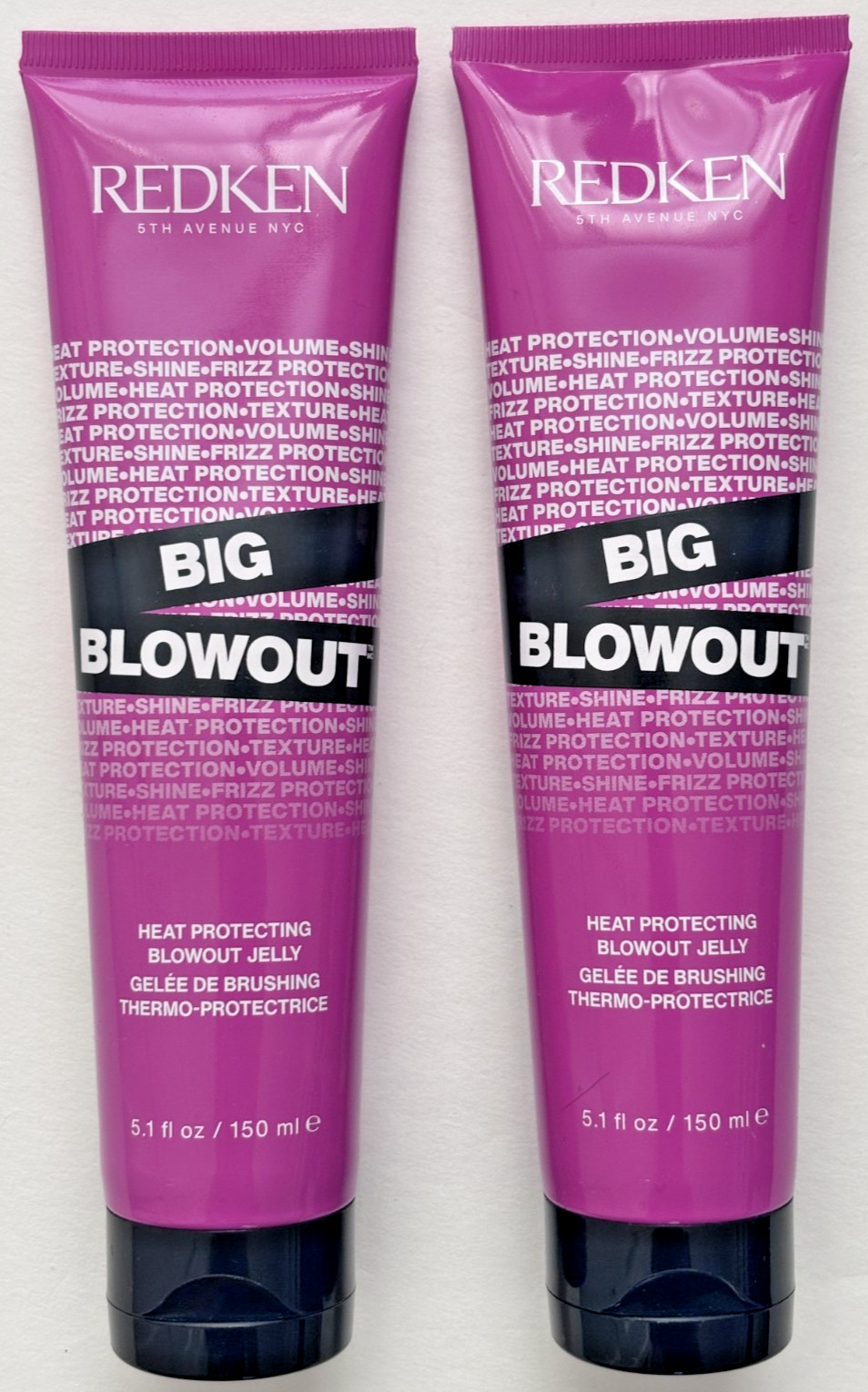 Redken Big Blowout Volumizing Gel Heat Protection Jelly Set Of Two (2x) 5oz NEW!