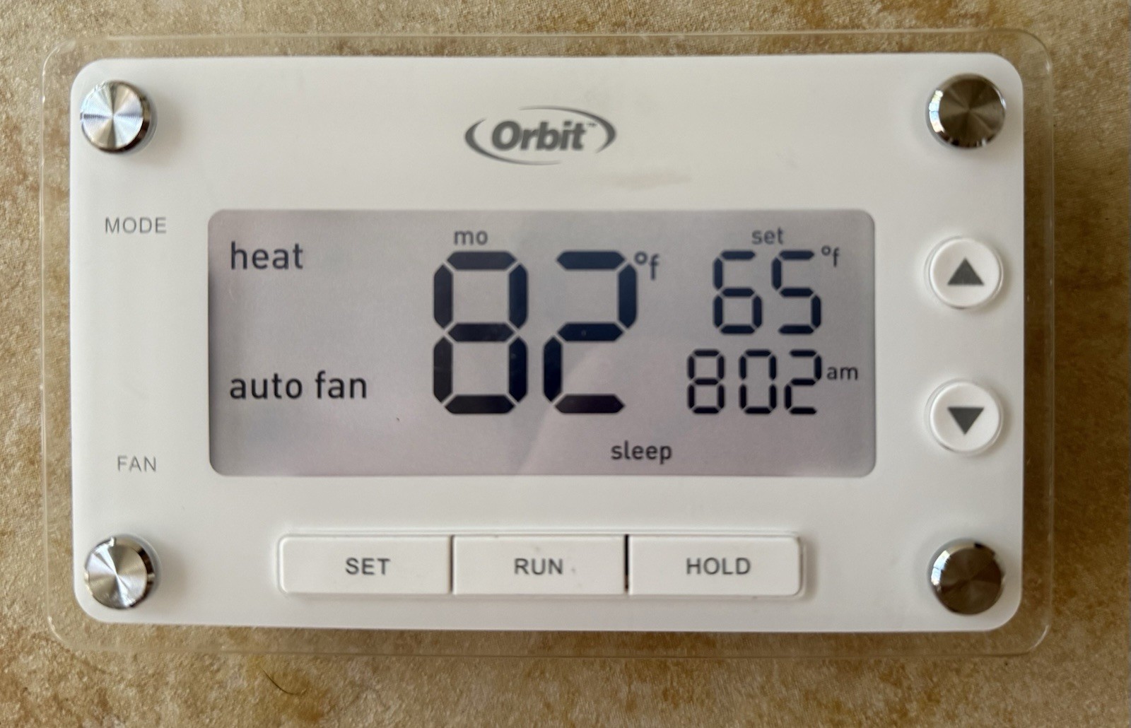 Orbit Clear Comfort Thermostat Simple Adjustments Model 83521 - FREE SHIPPING!
