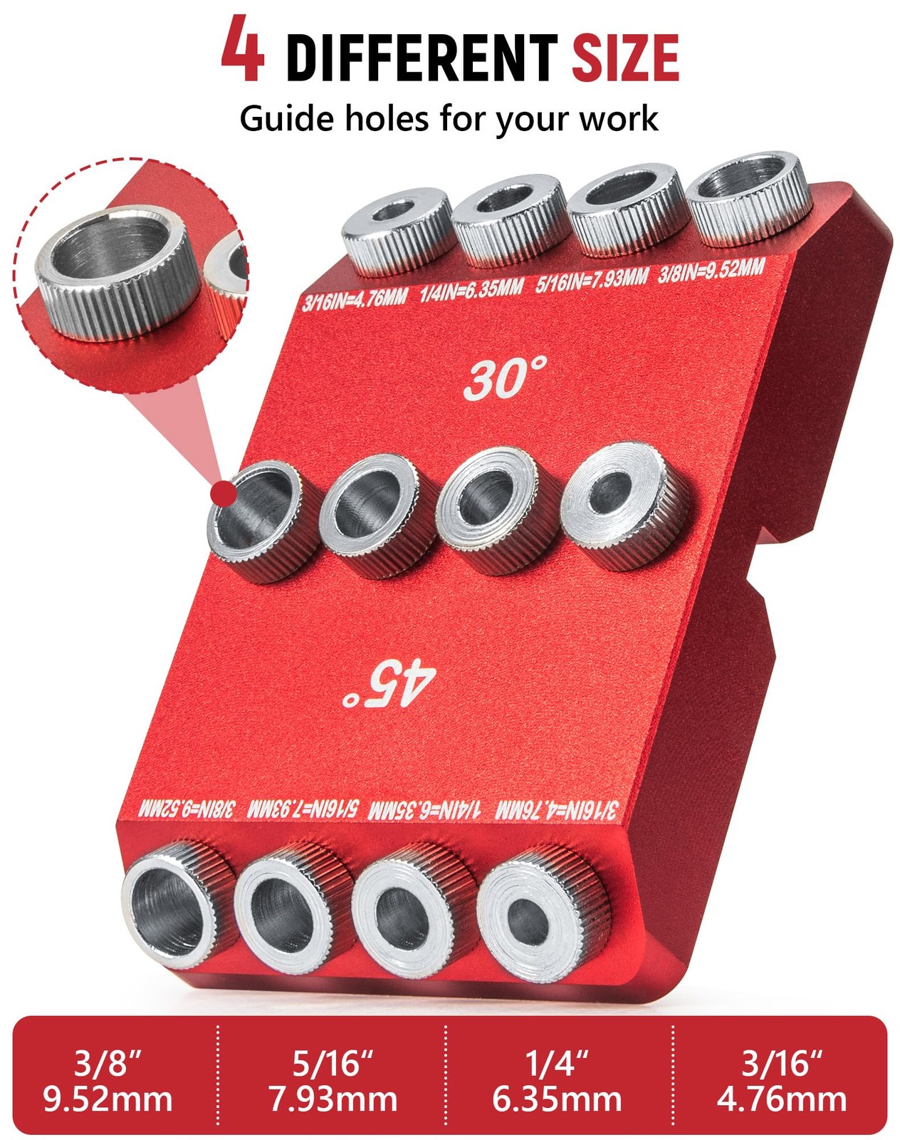 30Â°45Â°90Â° Angle Drill Guide Jig for hand drill, Portable angle drill guide...