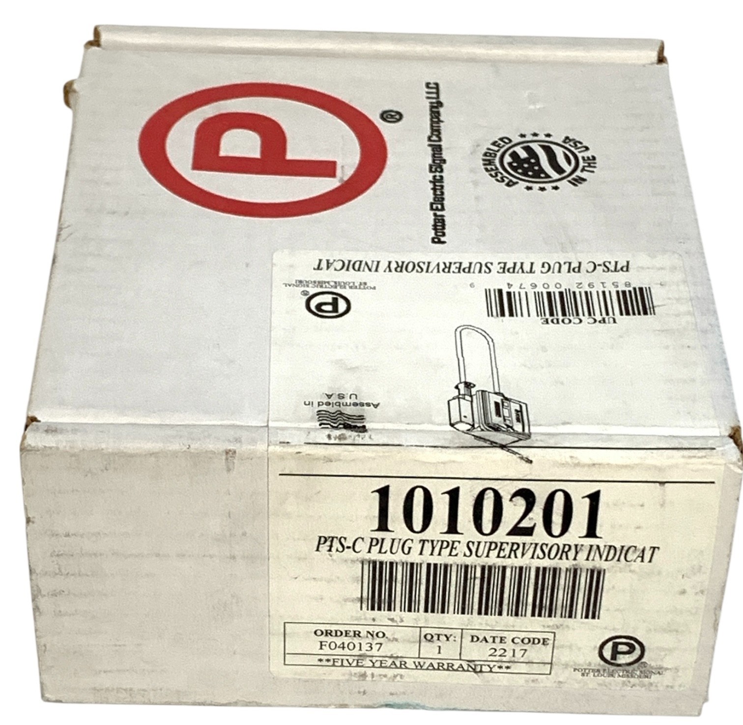 Potter 1010201 PTS-C Plug Type Supervisory Switch