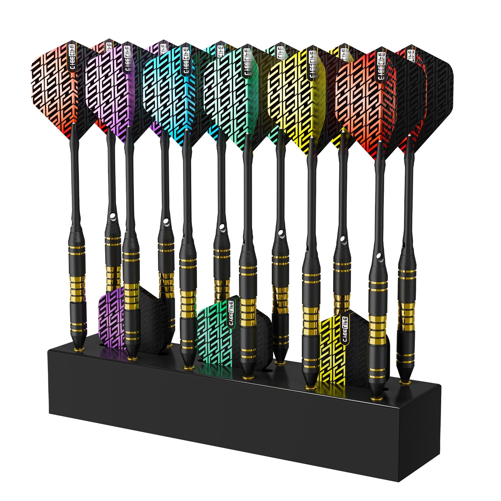 Dart Stand Wall Mount,Wooden Dart Holder,12 Darts Display/Station,Darts Stora...