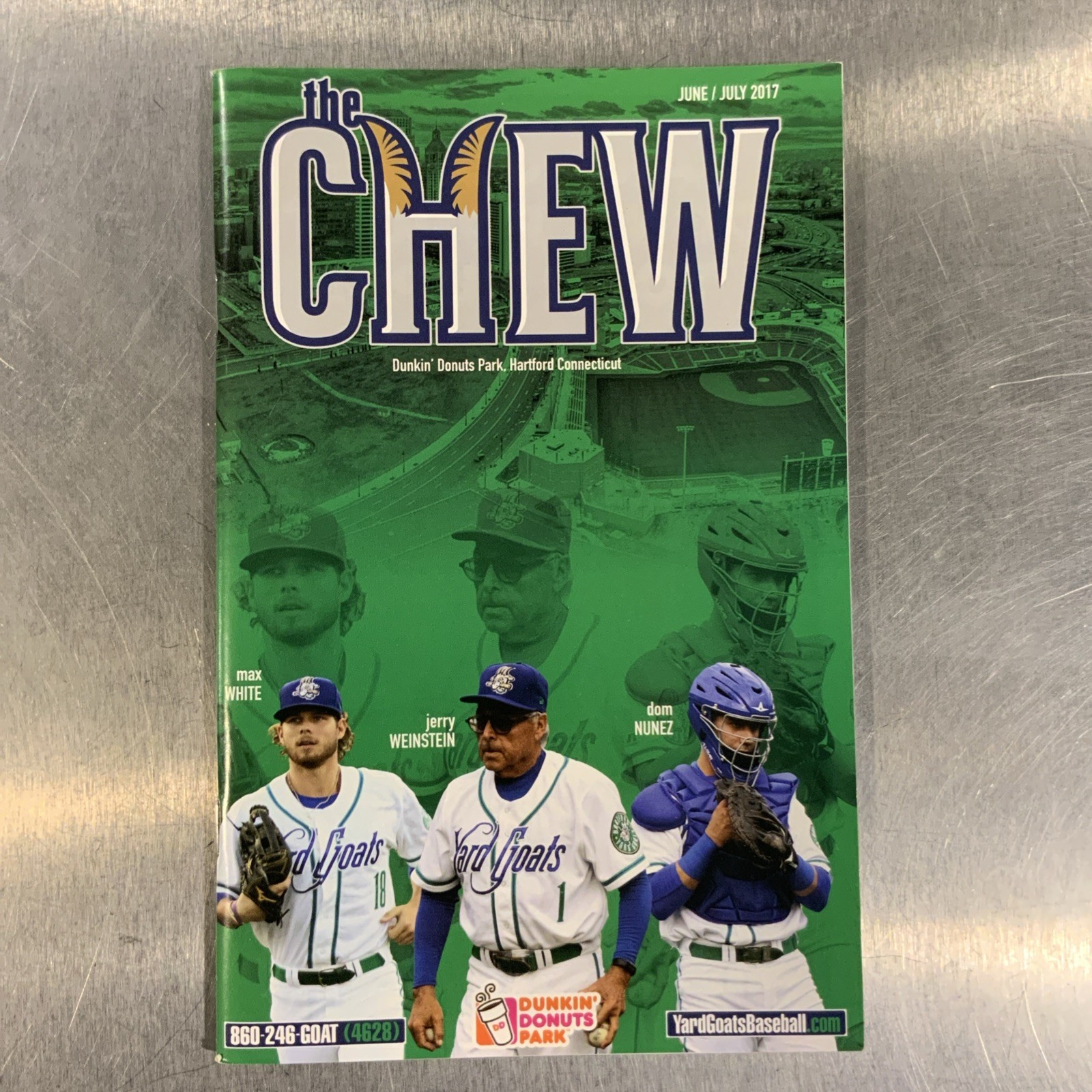 2017 Hartford Yard Goats Program - Max White Jerry Weinstein Don Nunez
