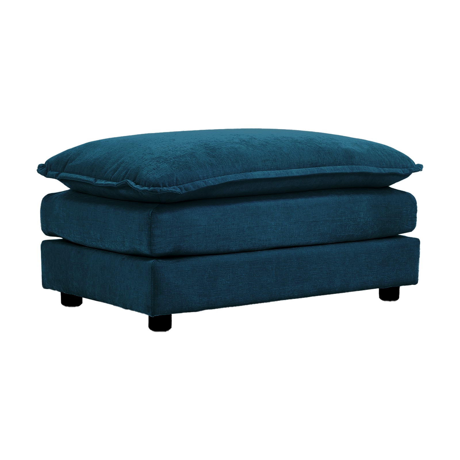 Chenille Fabric Ottomans Footrest to Combine with 2 Seater Sofa, 3 Seater Sofa