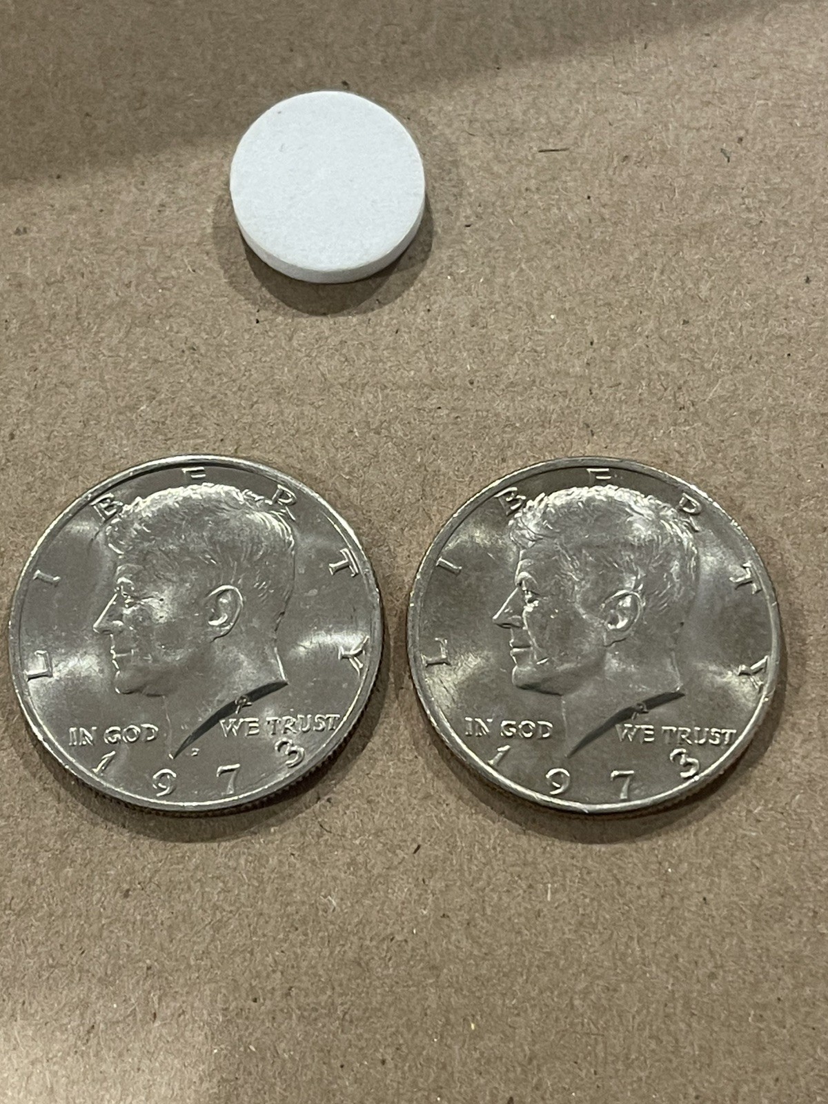1973 P(no mint mark)&D Kennedy Half Dollar Two Coin Set-Nice Rim-Free Shipping