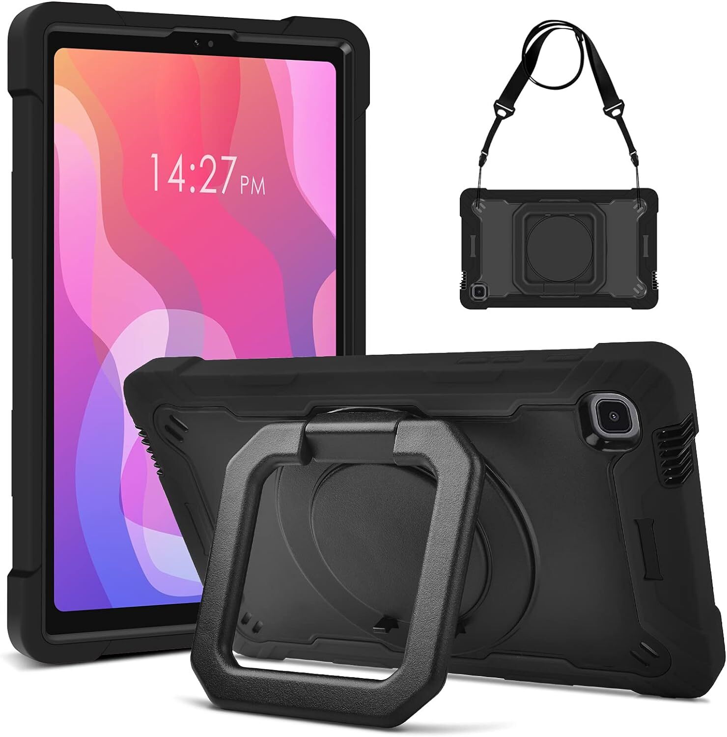 Shockproof Case for Amazon Fire HD 8 Tablet 12th Gen 2024/2022 Rugged Case Stand
