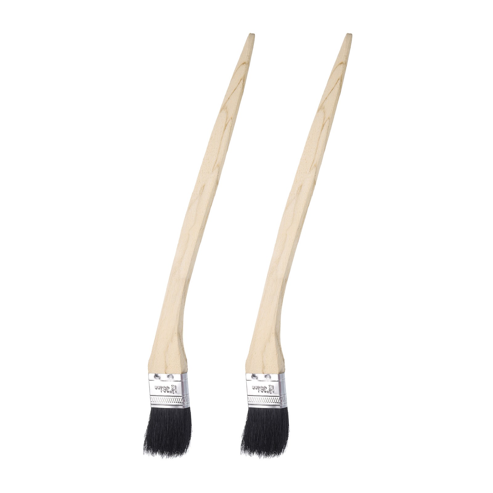 2pcs Bent Radiator Paint Brush 1.5" Width Curved Wall Paint Soft Bristle Brushes