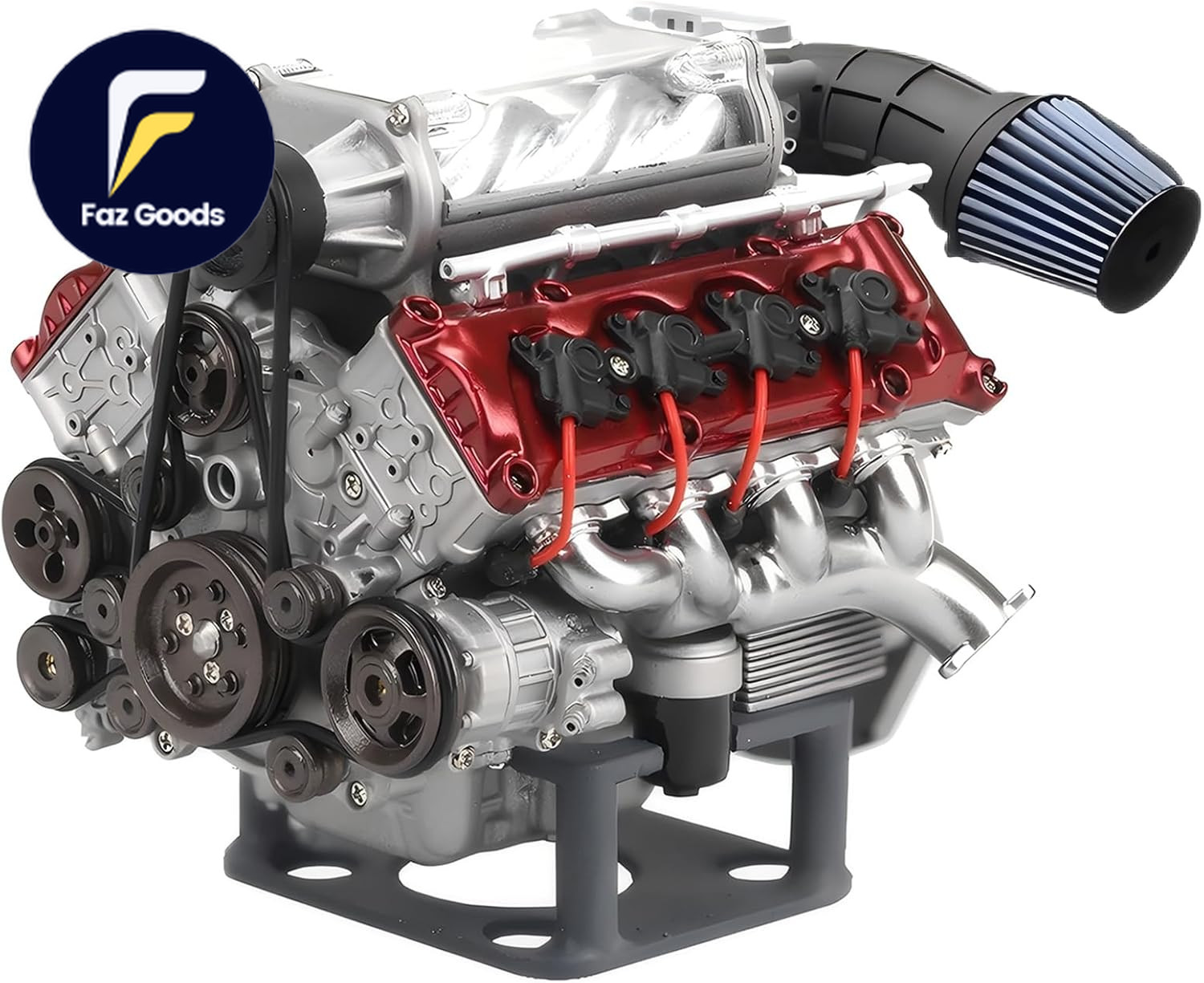 MAD Cison Mini V8 Engine Kit That Runs Small Engine Building Kit for Adults Suit