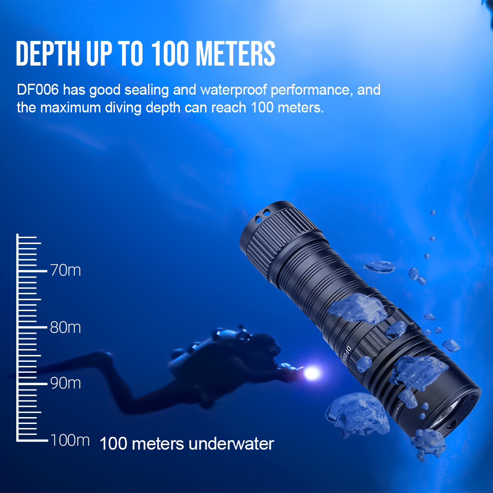 Trustfire 2300LM LED Scuba Light underwater flashlight Diving Light Flashlight W