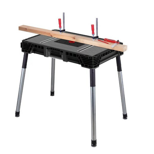 Husky CANADA 1.8 ft. x 3 ft. Portable Jobsite Workbench in Black